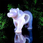 Chalcedony Agate Natural Stone Special Hand Carved Bear Object - 3