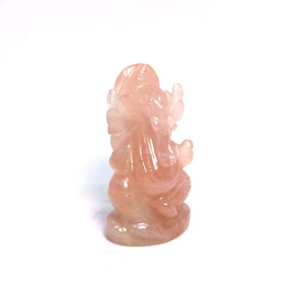 Original Rose Quartz Natural Stone Hand Carved Buddha Elephant Object
